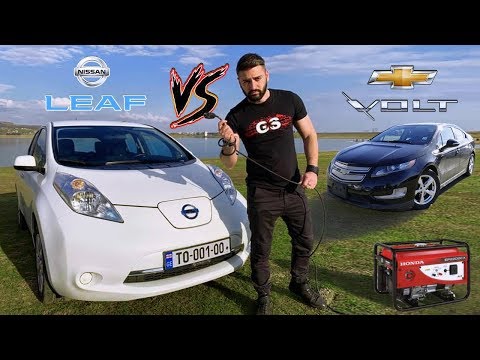 უხეში ტესტ დრაივი - Nissan Leaf vs Chevy VOLT - DRAG RACE!